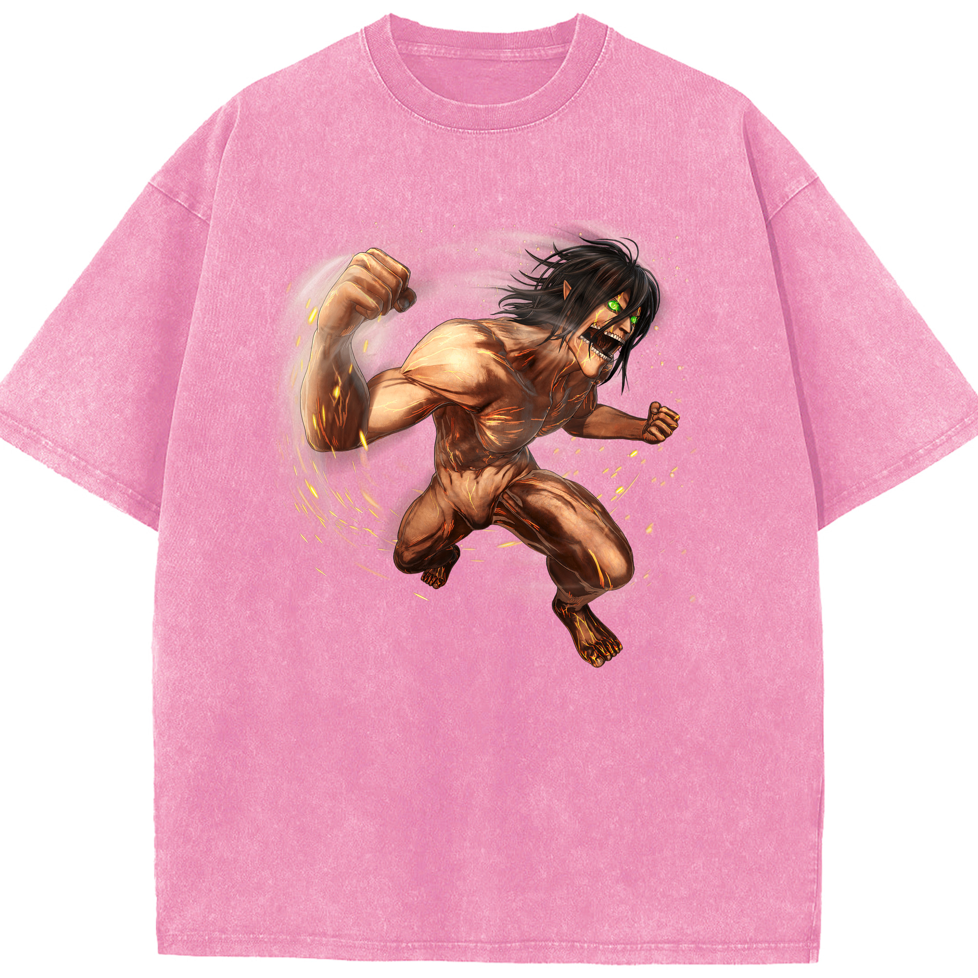 （画像用） 進撃の巨人 Attack on Titan 綿100% ヴィンテージ風 半袖Tシャツ（フロントプリント）
